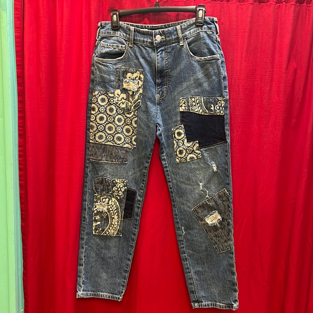 Pilcro Patchwork Jeans Size 27 - image 1